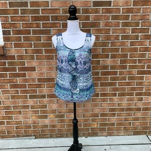 New Small A Diva Light Blue Purple White Tank Top